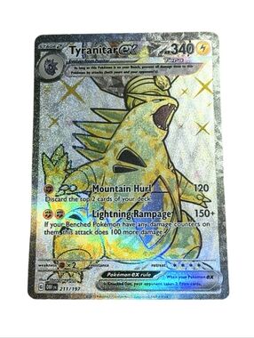 TCG Tyranitar ex Holo Foil Trading Card - #211 Pokemon Card